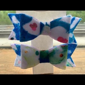 Pair of Tie Dye hair bows